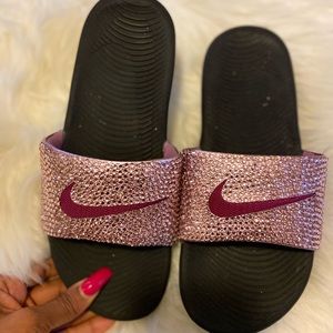 Bling Nike Slides